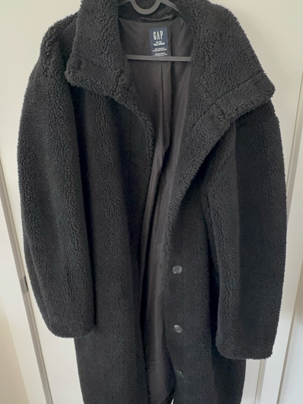 GAP Black Teddy Long Coat